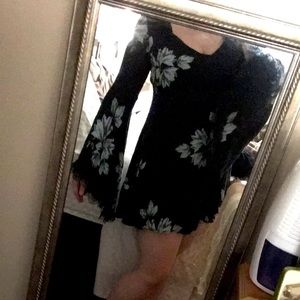 Free people boho Blue floral festival dress